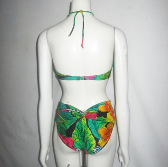 SOLDVTG GOTTEX 2PC BIKINI HALTER SWIM BATHING SUIT - Picture 4 of 4